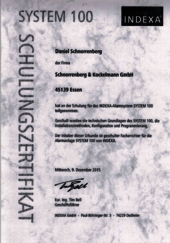 Geschulter Facherrichter für die Alarmanlage SYSTEM 100 von INDEXA